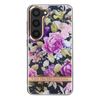 Carcasa Para Samsung Galaxy S23 Dorso Rígido Contorno Suave Floral Violeta