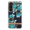 Carcasa Para Samsung Galaxy S23 Dorso Rígido Contorno Suave Floral Turquesa