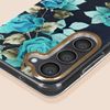 Carcasa Para Samsung Galaxy S23 Dorso Rígido Contorno Suave Floral Turquesa