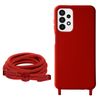 Carcasa Cordón Samsung A23 5g / M23 5g Semi Rígida Con Collar 80cm Rojo