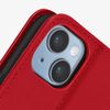 Funda Para Iphone 14 Plus Cuero Premium Tarjetero Función Soporte Vídeo Rojo