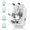 Adaptador Toma Australa, Europa, Estados Unidos Y Reino Unido Compacto Blanco