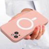 Funda Magsafe Para Iphone 14 Plus Soft Touch Mate Bordes Altos Rosa Claro