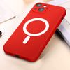 Funda Magsafe Para Iphone 14 Plus Soft Touch Mate Bordes Altos Rojo