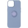 Carcasa Para Apple Iphone 14 Soft Touch Flexible + Anilla Soporte Lavanda