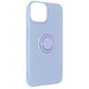 Carcasa Para Apple Iphone 14 Soft Touch Flexible + Anilla Soporte Lavanda