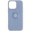 Carcasa Para Phone 14 Pro Max Soft Touch Flexible + Anilla Soporte Lavanda