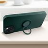 Carcasa Para Apple Iphone 14 Soft Touch Flexible + Anilla Soporte Verde Oscuro