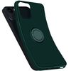Carcasa Para Apple Iphone 14 Soft Touch Flexible + Anilla Soporte Verde Oscuro