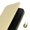 Funda Tarjetero Iphone 14 Pro Max Doble Lengüeta Magnética Dorado