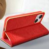 Funda Para Apple Iphone 14 Tarjetero Y Soporte Vídeo Rojo / Dorado