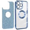 Funda Para Iphone 13 Pro Serie Protecam Spark Extraíble Glitter Azul