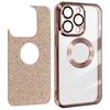 Funda Para Iphone 11 Pro Max Serie Protecam Spark Extraíble Glitter Oro Rosa