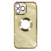 Funda Para Iphone 13 Pro Max Serie Protecam Spark Extraíble Glitter Dorado