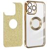 Funda Para Iphone 13 Pro Max Serie Protecam Spark Extraíble Glitter Dorado
