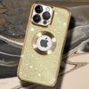 Funda Para Iphone 14 Pro Serie Protecam Spark Extraíble Glitter Dorado