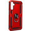 Funda Para Samsung Galaxy A24 Antigolpes Bimaterial Anillo Soporte Vídeo Rojo