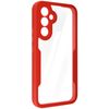 Carcasa Para Samsung Galaxy A54 5g Plexiglás Y Polímero Contorno Rojo