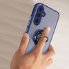 Carcasa Samsung Galaxy A54 5g Bimaterial Anillo Soporte Vídeo Azul