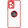 Carcasa Xiaomi Poco X5 Y Redmi Note 12 5g Bimaterial Anillo Soporte Vídeo Rojo