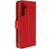 Funda Para Samsung Galaxy A34 5g Tarjetero Soporte Vídeo Rojo