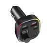 Transmisor Fm Bluetooth Con Usb Qc 3.0 Y Cargador De Coche Usb-c 18w C2 Negro