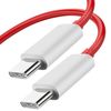Cable Usb-c 6.5a [marca_producto] Original, Warp Charge 1m - Rojo