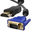 Cable Transmisión Audio/vídeo Hdmi Macho A Vga Macho De 15 Clavijas 1,8m Negro