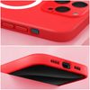 Funda Magsafe Para Iphone 15 Pro Max Funda Mag De Silicona Suave Al Tacto Rojo