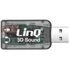 Tarjeta Sonido Usb Externa 2x3,5mm Jack Audio Micrófono Surround 5.1 Linq Negro
