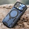 Funda Magsafe Para Iphone 15 Pro Max Protección Integrada Para La Cámara Azul