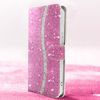 Funda Para Iphone 15 Pro Max Glitter Disco Cartera Portavideos Rosa