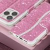 Funda Para Iphone 15 Pro Max Glitter Disco Cartera Portavideos Rosa