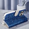 Funda Para Iphone 14 Pro Glitter Disco Cartera Portavideos Azul