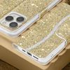 Funda Para Iphone 14 Pro Glitter Disco Cartera Portavideos Dorado