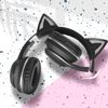Auriculares Bluetooth Con Orejas De Gato Brillantes