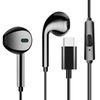 Auriculares Usb C Micrófono Kit Manos Libres Cable De Silicona 1,2m