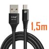 Cable Usb 12w Para Teléfono Micro Usb Trenzado De Nailon 1,5 M