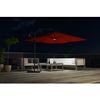 Parasol Excéntrico Cuadrado Con Led De 3x3 M Terracota Solenzara