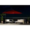 Parasol Excéntrico Cuadrado Con Led De 3x3 M Terracota Solenzara