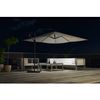 Parasol Excéntrico Cuadrado Con Led De 3x3 M Crudo Solenzara