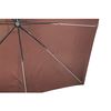 Parasol Excéntrico Cuadrado Con Led De 3x3 M Chocolate Solenzara