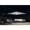 Parasol Excéntrico Cuadrado Con Led De 3x3 m Crudo Solenzara