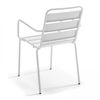 Silla De Jardã­n Con Reposabrazos 55 X 55 X 83 Cm De Metal Blanca