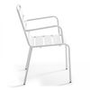 Silla De Jardã­n Con Reposabrazos 55 X 55 X 83 Cm De Metal Blanca