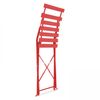 Juego De 2 Sillas De Jardã­n Plegables 42 X 46 X 82 Cm Rojo