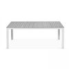 Mesa De Jardín Rectangular De Aluminio Y Polywood 190x90x74 Cm Gris