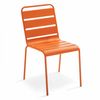 Silla De Jardã­n 47 X 55 X 83 Cm De Metal Naranja