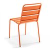 Silla De Jardã­n 47 X 55 X 83 Cm De Metal Naranja