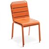 Silla De Jardã­n 47 X 55 X 83 Cm De Metal Naranja